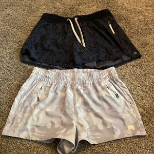 2 pairs athletic vuori shorts